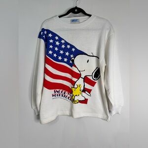 Rare NWT Vintage 90’s Peanuts Snoopy WoodStock Crewneck Cartoon Sweatshirt L